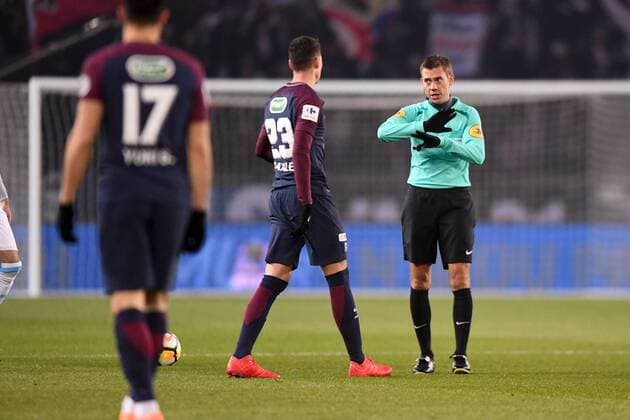 CLEMENT TURPIN (ARBITRE) FOOTBALL : Paris SG vs Marseille - Coupe de France - 28 02 2018 AnthonyBIBARD FEP Panoramic 