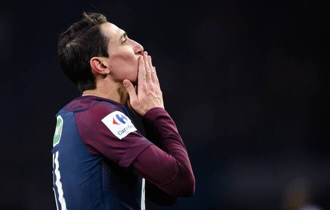 Joie de Angel Di Maria ( PSG ) FOOTBALL : Paris Saint Germain vs Olympique de Marseille - Coupe de France - Paris - 28 02 2018 FedericoPestellini Panoramic 