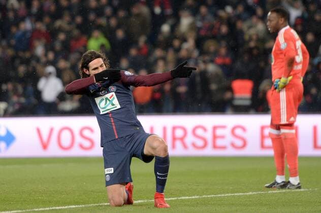Bilder des Tages - SPORT 09 EDINSON CAVANI (psg) - JOIE - SNIPER FOOTBALL : Paris SG vs Marseille - Coupe de France - 28 02 2018 AnthonyBIBARD FEP Panoramic 