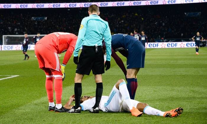 Bilder des Tages - SPORT Luiz Gustavo Dias ( Olympique Marseille ) FOOTBALL : Paris Saint Germain vs Olympique de Marseille - Coupe de France - Paris - 28 02 2018 FedericoPestellini Panoramic 