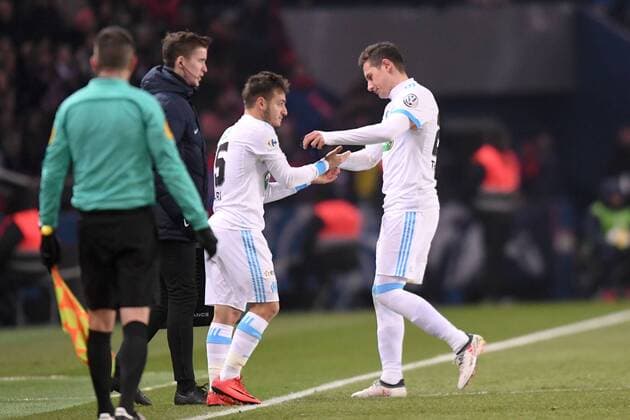 26 FLORIAN THAUVIN (om) - 33 Yusuf SARI (om) - REMPLACEMENT - FOOTBALL : Paris SG vs Marseille - Coupe de France - 28 02 2018 AnthonyBIBARD FEP Panoramic 