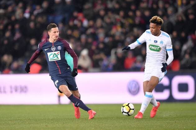23 JULIAN DRAXLER (psg) - Boubacar KAMARA (om) FOOTBALL : Paris SG vs Marseille - Coupe de France - 28 02 2018 AnthonyBIBARD FEP Panoramic 
