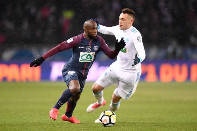 19 LASSANA DIARRA (psg) - 05 LUCAS OCAMPOS (om) FOOTBALL : Paris SG vs Marseille - Coupe de France - 28 02 2018 AnthonyBIBARD FEP Panoramic 