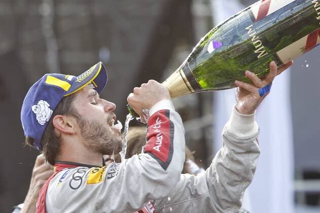 German Daniel Abt of Audi ABT Schaeffler celebrates the first place in the podium of the 2018 Mexico City E-Prix at the Hermanos Rodriguez racetrack in Mexico City, Mexico, 03 March 2018. Mexico Formula E-Prix in Mexico City !ACHTUNG: NUR REDAKTIONELLE NUTZUNG!  Copyright: xSASHENKAxGUTIERREZx MEX52 20180304-636557274759587824