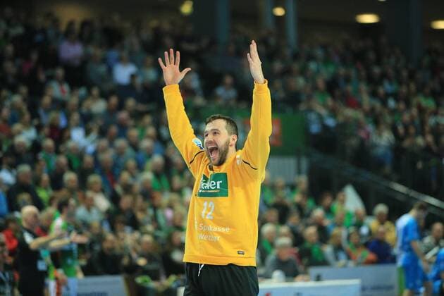 04.03, xfgx, Handball DHB-Pokal 1 4 Finale, HSG Wetzlar - TVB Stuttgart, emspor, v.l. Wetzlar