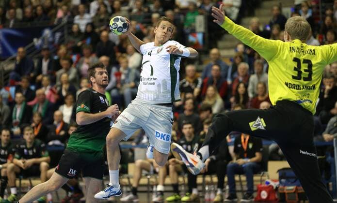 Handball - EHF-Pokal, Gruppe B, 10. Spieltag Füchse Berlin - Helvetia Anaitasuna Bild: Bjarki Mar Elisson Handball - EHF-Pokal - Füchse Berlin - Helvetia Anaitasuna