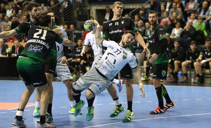 Handball - EHF-Pokal, Gruppe B, 10. Spieltag Füchse Berlin - Helvetia Anaitasuna Bild: Johan Koch Handball - EHF-Pokal - Füchse Berlin - Helvetia Anaitasuna