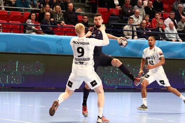 Nedim Remili (Paris) HANDBALL : Velux EHF Champions League - 14eme journee - Paris Saint-Germain Handball vs THW Kiel - 04 03 2018 KevinDomas Panoramic 