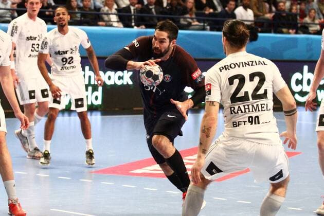 Nikola Karabatic (Paris) HANDBALL : Velux EHF Champions League - 14eme journee - Paris Saint-Germain Handball vs THW Kiel - 04 03 2018 KevinDomas Panoramic 