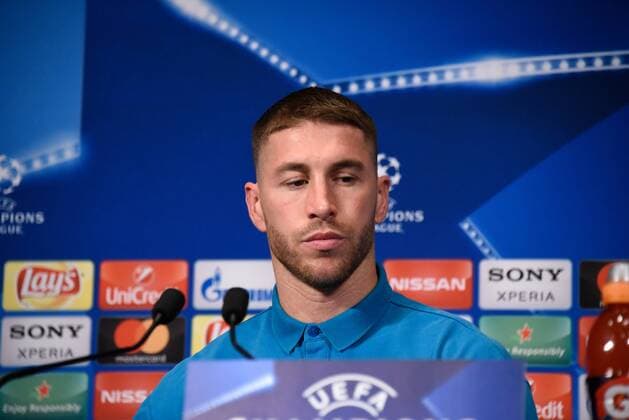 Sergio Ramos ( Real Madrid ) FOOTBALL : Conference de presse du Real Madrid - Ligue des Champions - Paris - 05 03 2018 FedericoPestellini Panoramic 