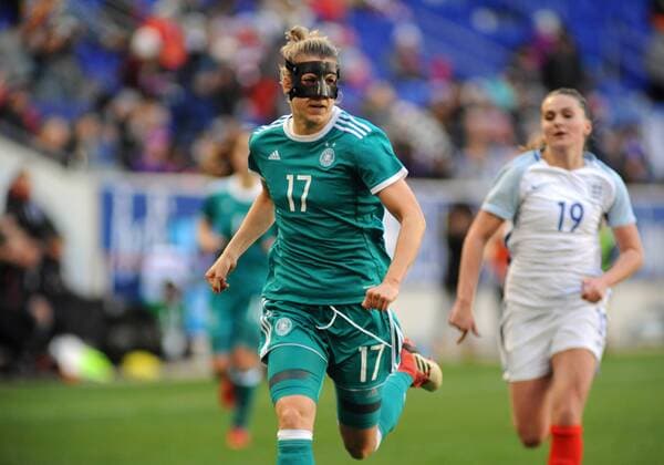 March 4, 2018 - March 04, 2018 - German national team Nationalteam Defender VERENA FAISST (23) in action during second half action of the match against the English Women s Team . The friendly match was played at Red Bull Arena, Harrison, New Jersey Soccer 2018 - The German National Team Draws England 2-2... - ZUMAc123 82152296st Copyright: xBennettxCohenx