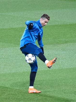 Bilder des Tages - SPORT Cristiano Ronaldo ( Real Madrid ) FOOTBALL : Entrainement du Real Madrid - Ligue des Champions - Paris - 05 03 2018 FedericoPestellini Panoramic 