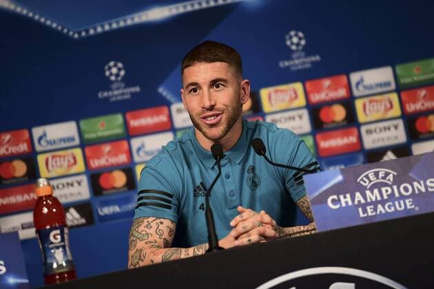 Conference de presse Sergio Ramos FOOTBALL : Paris Saint Germain vs Real de Madrid - Ligue des Champions - 8 e de Finale retour - 6 03 2018 MAO Panoramic 