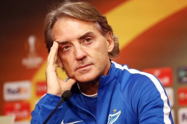 Zenit Sankt Petersburg - PK Euro League Leipzig, 07.03.2018, Red Bull Arena, Fussball, UEFA EURO EM Europameisterschaft Fussball League , PK am Vortag des Achtelfinals, RB Leipzig vs. FK Zenit St. Petersburg , Im Bild: Trainer Roberto Mancini (Zenit St. Petersburg) ,