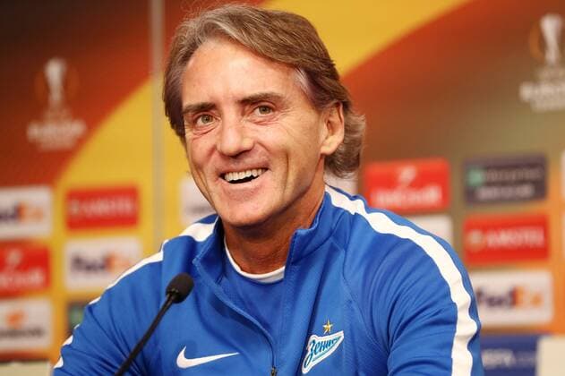 Zenit Sankt Petersburg - PK Euro League Leipzig, 07.03.2018, Red Bull Arena, Fussball, UEFA EURO EM Europameisterschaft Fussball League , PK am Vortag des Achtelfinals, RB Leipzig vs. FK Zenit St. Petersburg , Im Bild: Trainer Roberto Mancini (Zenit St. Petersburg) ,