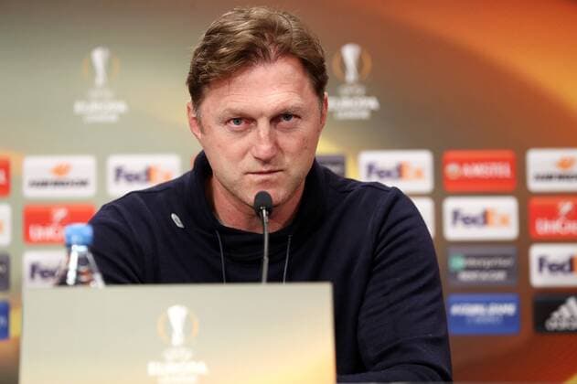 RB Leipzig - PK Euro League Leipzig, 07.03.2018, Red Bull Arena, Fussball, UEFA EURO EM Europameisterschaft Fussball League , PK am Vortag des Achtelfinals, RB Leipzig vs. Zenit St. Petersburg , Im Bild: Trainer Ralph Hasenhüttl Hasenhuettl (RB Leipzig) ,