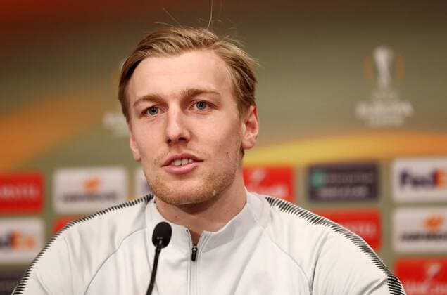 RB Leipzig - PK Euro League Leipzig, 07.03.2018, Red Bull Arena, Fussball, UEFA EURO EM Europameisterschaft Fussball League , PK am Vortag des Achtelfinals, RB Leipzig vs. Zenit St. Petersburg , Im Bild: Emil Forsberg (RB Leipzig Spieler) ,