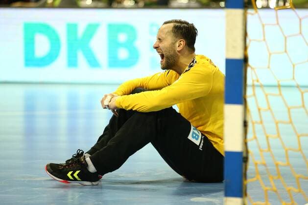 Torwart Silvio Heinevetter enttäuscht Enttäuschung Handball DHB Pokal DKB Bundesliga Herren Saison 2017 2018 07.03.2018 Füchse Berlin vs. SC Magdeburg SCM