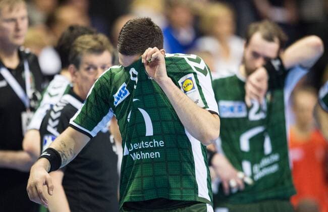 Stipe Mandalinic (9 B) Handball DHB-Pokal - Saison 2017 2018, Viertelfinale: Fuechse Berlin - SC Magdeburg in Berlin, Deutschland am 07.03.2018,