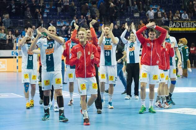 Team des SCM, 7.03.2018, Handball, Fuechse vs SC Magdeburg, Pokal Viertelfinale , Berlin Copyright: xEIBNER UwexKochx EP_UKH