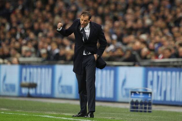 Tottenham Hotspur v Juventus UEFA Champions League Juventus Manager Massimiliano Allegri during the UEFA Champions League match at Wembley Stadium, London Content Not Available For UK Newspapers Copyright: xPaulxChestertonx FIL-11460-0035