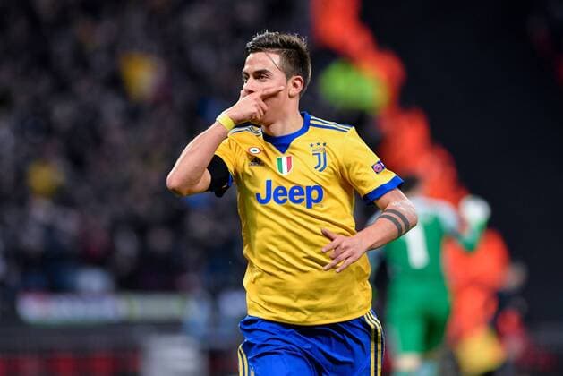 March 7, 2018 - London, United Kingdom - Paulo Dybala of Juventus celebrates scoring second goal during the UEFA Champions League match between Tottenham Hotspur and Juventus at Wembley Stadium, London, England on 7 March 2018. Tottenham v Juventus - UEFA Champions League  - ZUMAn230 20180307_zaa_n230_344 Copyright: xGiuseppexMaffiax