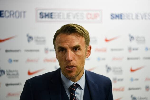 March 7, 2018 - Orlando City, FL, USA - Orlando City, FL - Wednesday March 07, 2018: Phil Neville during a 2018 SheBelieves Cup match between the women s national teams of the United States (USA) and England (ENG) at Orlando City Stadium. Phil Neville - ZUMAt139 20180307_zaa_t139_048 Copyright: xBradxSmithx