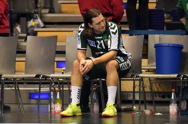Matthias Zachrisson (Füchse), enttäuscht nach dem Spiel Füchse Berlin - SC Magdeburg REWE-Pokal, Viertelfinale 2017 2018, Herren, Männer, Handball, Deutschland, Germany, Max-Schmeling-Halle Berlin, 7.3.2018
