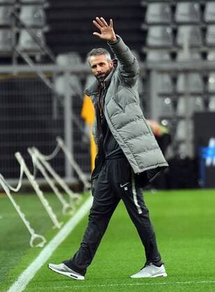 08.03.2018, xjhx, Fussball Europa League, Borussia Dortmund - RB Salzburg, emspor, v.l. Trainer Marco Rose (FC Red Bull Salzburg) Dortmund