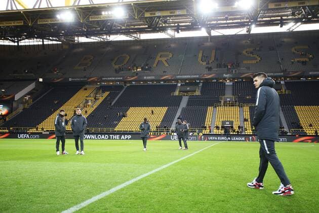 SOCCER - EL, Dortmund vs RBS DORTMUND,GERMANY,08.MAR.18 - SOCCER - UEFA Europa League, last sixteen, Borussia Dortmund vs Red Bull Salzburg. Image shows Duje Caleta-Car (RBS). GEPAxpictures xMathiasxMandl