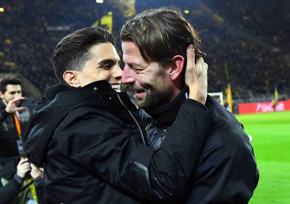 08.03.2018, xjhx, Fussball Europa League, Borussia Dortmund - RB Salzburg, emspor, v.l. Marc Bartra, Roman Weidenfeller (Borussia Dortmund) Dortmund