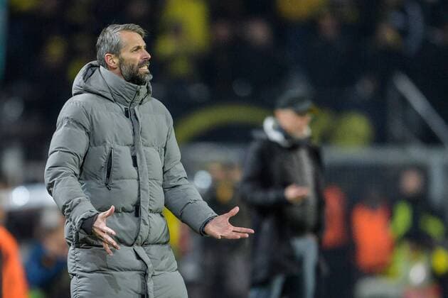 Trainer Marco Rose (FC Salzburg) und Trainer Peter Stoeger (Borussia Dortmund) beim Europa League Achtelfinale zwischen Borussia Dortmund und dem FC Salzburg am 08.03.2018, Dortmund Copyright: xSchuelerx xEibnerx-xPressefotox EP_JSE