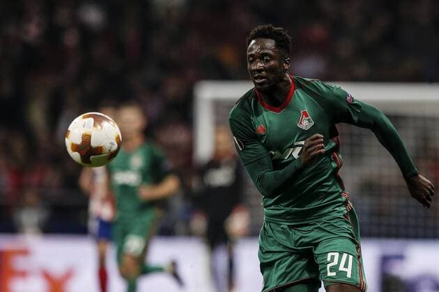 8th March 2018, Wanda Metropolitano, Madrid, Spain; UEFA Europa League football, round of 16, 1st leg, Atletico Madrid versus Lokomotiv& xa0;Moscow; Eder (Lokomotiv Moscu) in action during the match  ActionPlus11999250