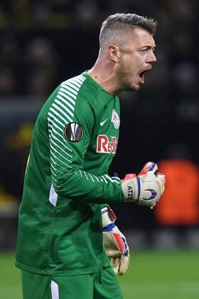 Fußball Europa League Achtelfinale Borussia Dortmund - FC Salzburg am 08.03.2018 im Signal Iduna Park in Dortmund Alexander Walke ( Salzburg )