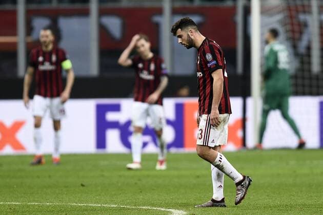 Bilder des Tages - SPORT Db Milano 08 03 2018 - Europa League Milan-Arsenal foto Daniele Buffa Image nella foto: delusione Milan 