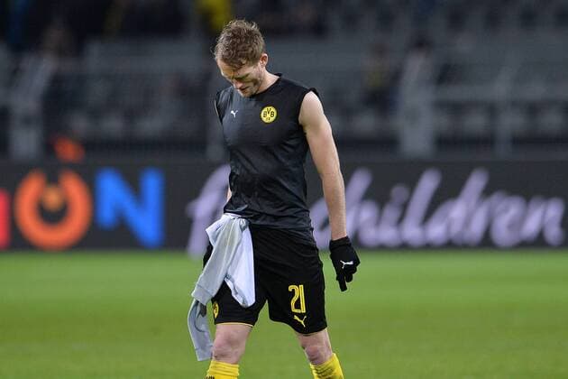Fußball Europa League Achtelfinale Borussia Dortmund - FC Salzburg am 08.03.2018 im Signal Iduna Park in Dortmund Andre Schürrle ( Dortmund ) ist enttäuscht