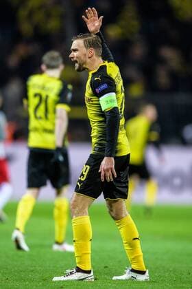 Marcel Schmelzer (Borussia Dortmund 29) beim Europa League Achtelfinale zwischen Borussia Dortmund und dem FC Salzburg am 08.03.2018, Dortmund Copyright: xSchuelerx xEibnerx-xPressefotox EP_JSE
