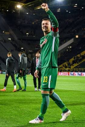 Torwart Alexander Walke (FC Salzburg 33) beim Europa League Achtelfinale zwischen Borussia Dortmund und dem FC Salzburg am 08.03.2018, Dortmund Copyright: xSchuelerx xEibnerx-xPressefotox EP_JSE