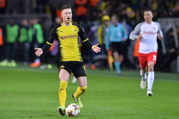 Fußball Europa League Achtelfinale Borussia Dortmund - FC Salzburg am 08.03.2018 im Signal Iduna Park in Dortmund Marco Reus ( Dortmund )