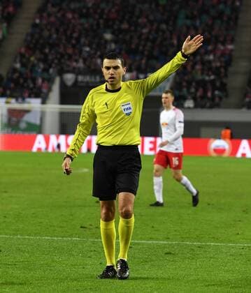 Fussball, Herren, Saison 2017 2018, Europa League (Achtelfinale, Hinspiel), RB Leipzig - Zenit St. Petersburg, Schiedsrichter Ovidiu Hategan (Rumanänien), 08.03. 2018, Copyright: xMatthiasxKochx