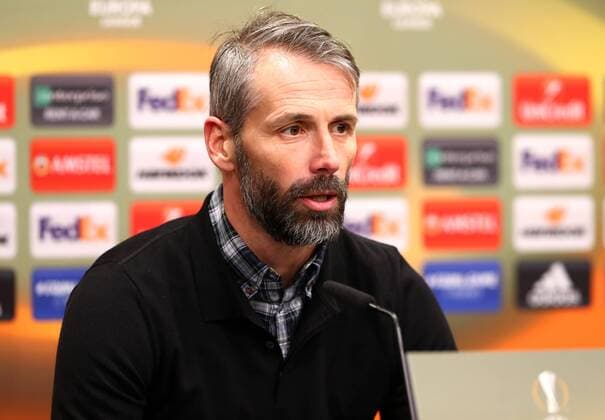Donnerstag 08.03.2018, Saison 2017 2018, Euro League Achtelfinale Hinspiel im Dortmunder Signal Iduna Park, BVB 09 Borussia Dortmund - FC Salzburg, Trainer Marco Rose (FCS) auf der anschliessenden Pressekonferenz