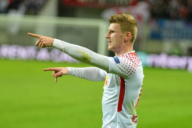 Timo Werner (RB Leipzig) erzielt das 2:0 und jubelt, RB Leipzig vs. Zenit St. Petersburg, Fussball, UEFA Europa League, 08.03.2018, Leipzig Copyright: xEIBNER BertxHarzerx EP_BHR