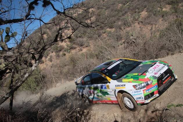 WRC, Rallye Mexiko Mexican Francisco Name drives his Mitsubishi Lancer Evo 10 during the Mexico Rally 2018 in Leon, Guanajuato, Mexico, 10 March 2018. Rally Mexico 2018 !ACHTUNG: NUR REDAKTIONELLE NUTZUNG!  Copyright: xMarioxCastillox LEO002 20180310-636563098245291017