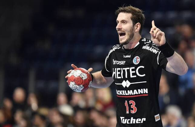 10.03.2018 - Handball - 1. Bundesliga DKB HBL - Saison 2017 2018 - 24. Spieltag: HC Erlangen Metropolregion Nürnberg HCE - TVB 1898 Stuttgart - - Michael Haaß Haass (13, HC Erlangen HCE )