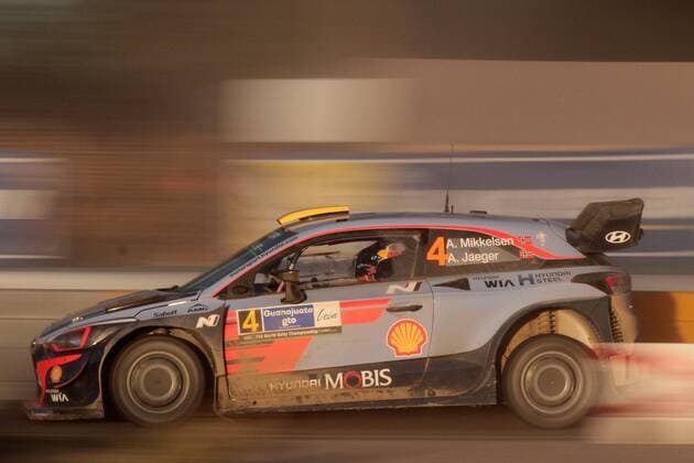 The Norwegian driver Andreas Mikkelsen, of the Hyundai Shell Mobil World Rally Team, competes during the Autodromo de Leon 2 stage, at the Rally of Mexico 2018, state of Guanajuato, Mexico, 10 March 2018. Rally Mexico 2018 !ACHTUNG: NUR REDAKTIONELLE NUTZUNG!  Copyright: xMarioxCastillox MEX52 20180311-636563446611899591