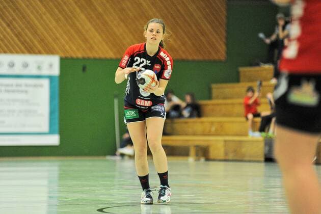 Marie-Christine Beddies (SG H2Ku Herrenberg Kuties 22) SG H2Ku Herrenberg Kuties,Handball,Ligaspiel,10.03.2018, Foto:TBaur Eibner Herrenberg Copyright: xBaur xEibner-Pressefotox EP_Toba