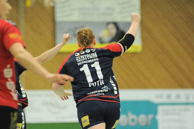 Jubel Kerstin Foth (SG H2Ku Herrenberg Kuties 11) SG H2Ku Herrenberg Kuties,Handball,Ligaspiel,10.03.2018, Foto:TBaur Eibner Herrenberg Copyright: xBaur xEibner-Pressefotox EP_Toba