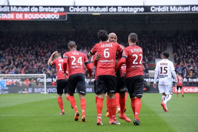 23 Jimmy BRIAND (gui) - JOIE FOOTBALL : Guingamp vs Nice - Ligue 1 Conforama - 11 03 2018 FEP Panoramic 