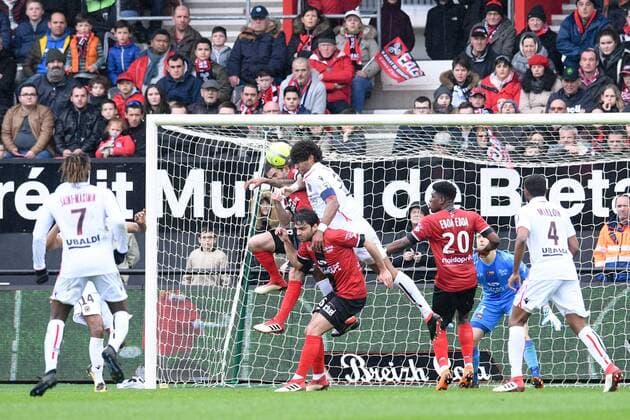 06 Clement GRENIER (gui) - 31 DANTE (gui) FOOTBALL : Guingamp vs Nice - Ligue 1 Conforama - 11 03 2018 FEP Panoramic 