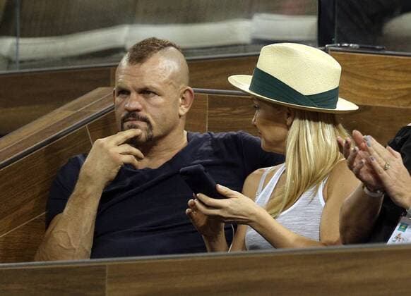 March 12, 2018 - Indian Wells, California, United States Of America - INDIAN WELLS, CA - MARCH 12: Venus Williams and Serena Williams at their match against each other during the BNP Paribas Open at the Indian Wells Tennis Garden on March 12, 2018 in Indian Wells, California...People: Chuck Liddell, Heidi Northcott. BNP Paribas Open - Day 8 - ZUMAs214 20180312_zad_s214_001 Copyright: xSMGx